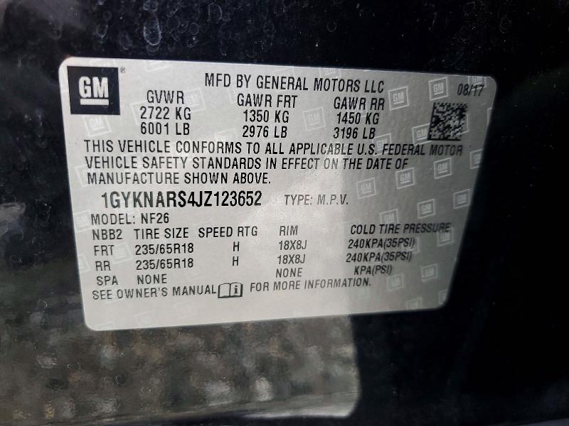 Aukcja sprzedaży 2018 Cadillac Xt5, vin: 1GYKNARS4JZ123652, numer aukcji: 48591286