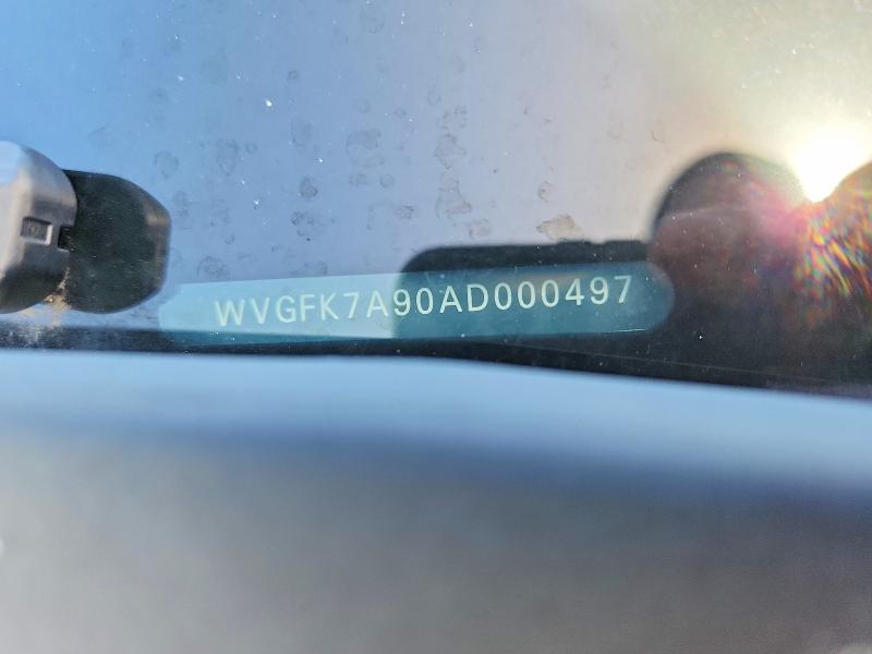 49508336 :رقم المزاد ، WVGFK7A90AD000497 vin ، 2010 Volkswagen Touareg مزاد بيع