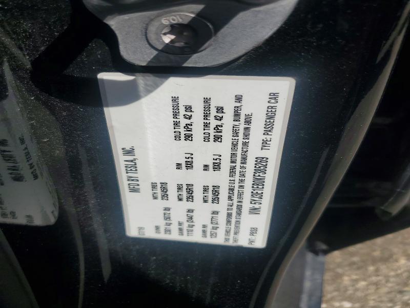 50233536 :رقم المزاد ، 5YJ3E1EB0KF385269 vin ، 2019 Tesla Model 3 مزاد بيع