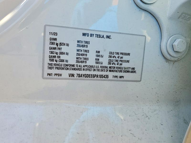 Продажа на аукционе авто 2023 Tesla Model Y, vin: 7SAYGDEE6PA185435, номер лота: 48711116