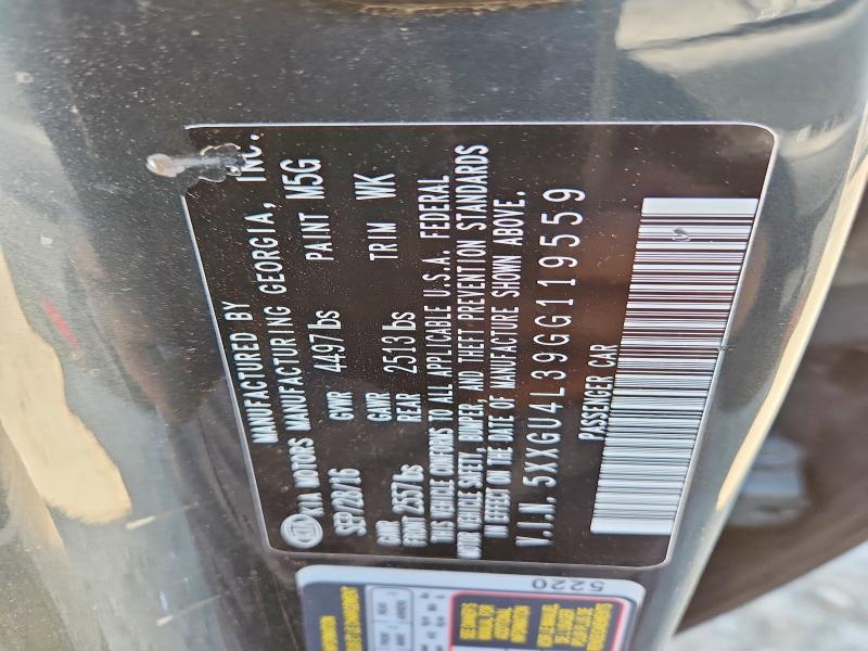 Auction sale of the 2016 Kia Optima, vin: 5XXGU4L39GG119559, lot number: 46778436