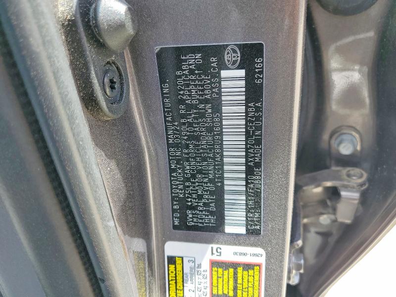 Aukcja sprzedaży 2024 Toyota Camry, vin: 4T1C11AK8RU916085, numer aukcji: 49102336