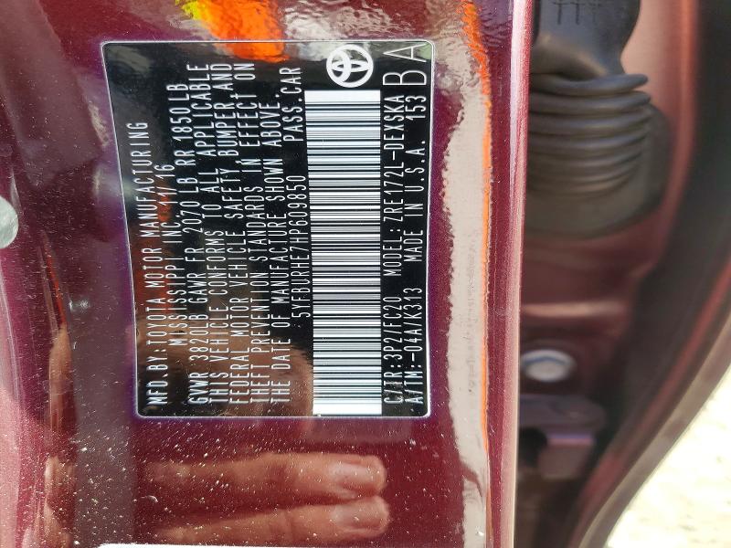 Продажа на аукционе авто 2017 Toyota Corolla, vin: 5YFBURHE7HP609850, номер лота: 49480266