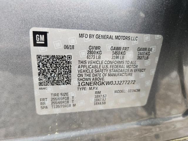 Продаж на аукціоні авто 2018 Chevrolet Traverse, vin: 1GNERGKW0JJ277272, номер лоту: 51812206