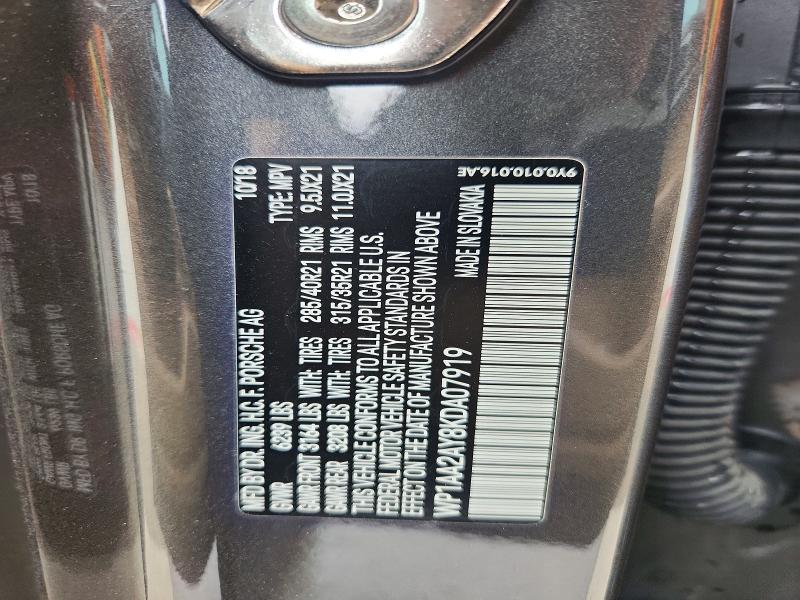 Продажа на аукционе авто 2019 Porsche Cayenne, vin: WP1AA2AY8KDA07919, номер лота: 51138876