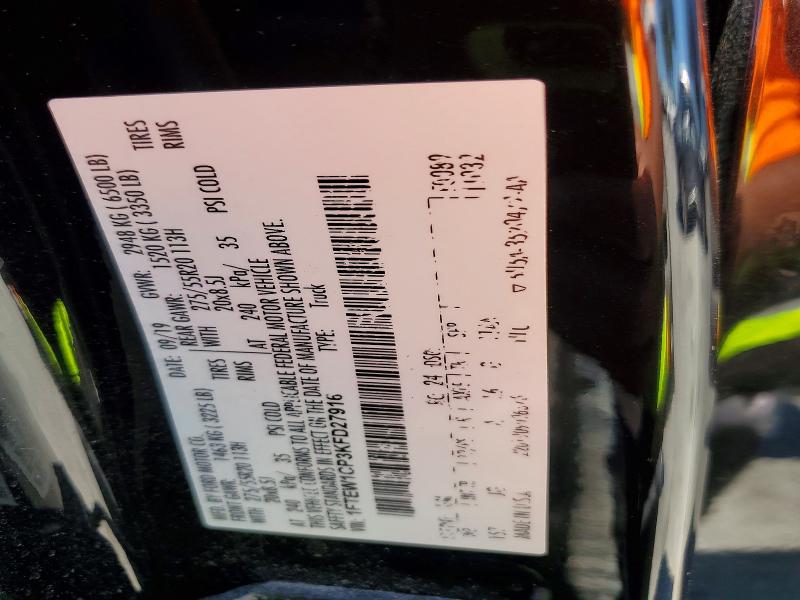 51147406 :رقم المزاد ، 1FTEW1CP3KFD27916 vin ، 2019 Ford F150 مزاد بيع