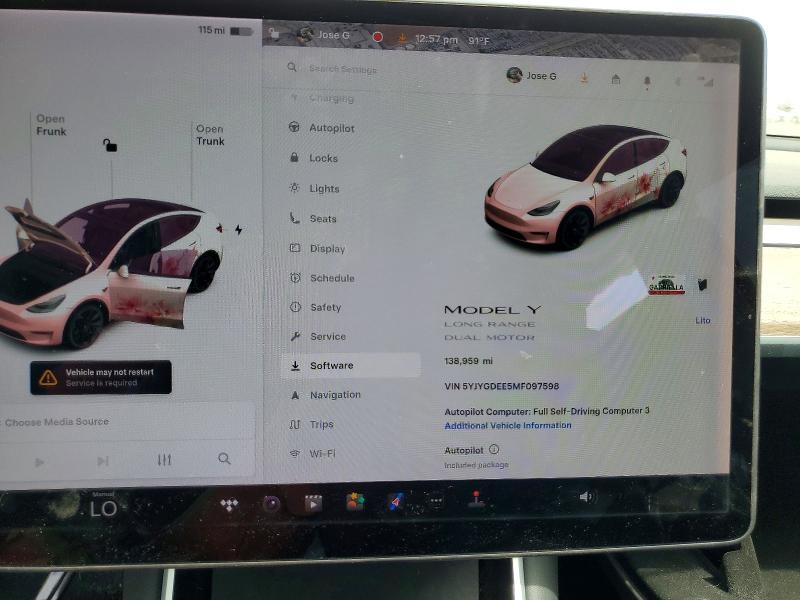 Продажа на аукционе авто 2021 Tesla Model Y, vin: 5YJYGDEE5MF097598, номер лота: 47022896