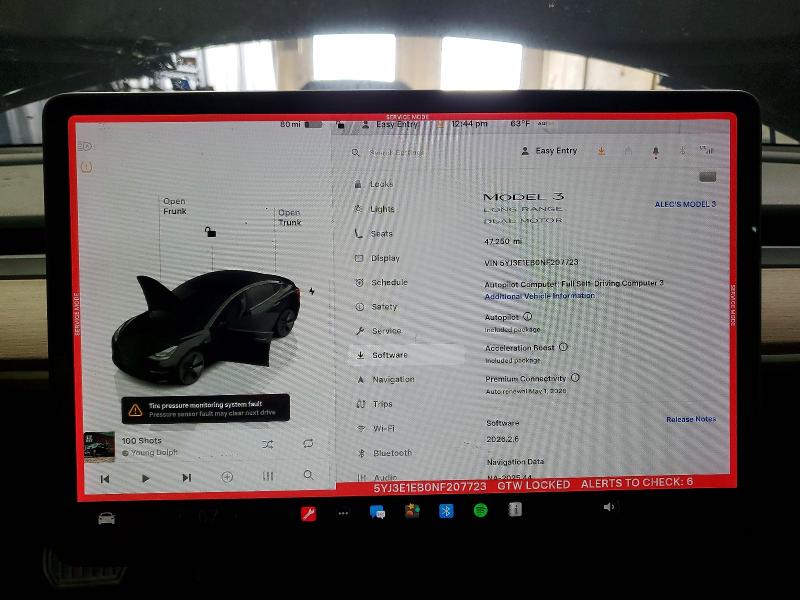 2022 Tesla Model 3 მანქანა იყიდება აუქციონზე, vin: 5YJ3E1EB0NF207723, აუქციონის ნომერი: 48684686