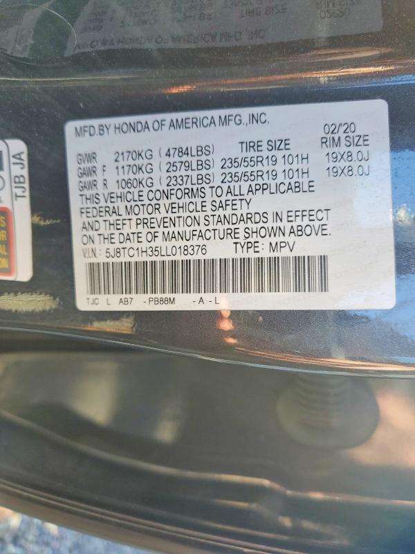 Продаж на аукціоні авто 2020 Acura Rdx, vin: 5J8TC1H35LL018376, номер лоту: 50281466