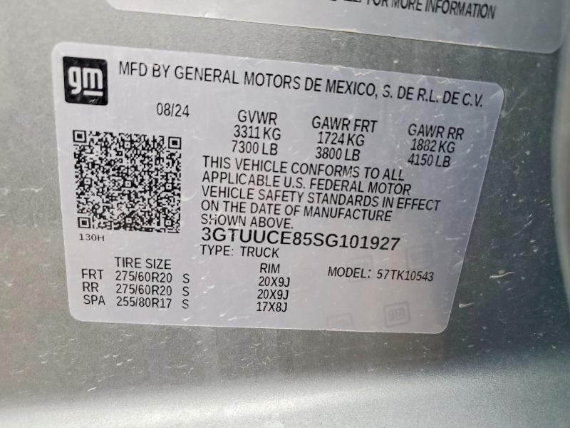 Продаж на аукціоні авто 2025 Gmc Sierra, vin: 3GTUUCE85SG101927, номер лоту: 50151766