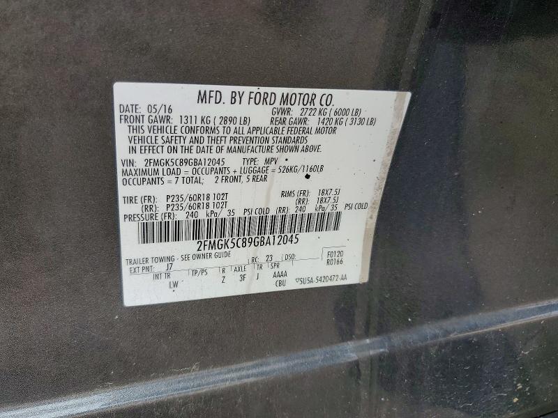 Продаж на аукціоні авто 2016 Ford Flex, vin: 2FMGK5C89GBA12045, номер лоту: 49789066