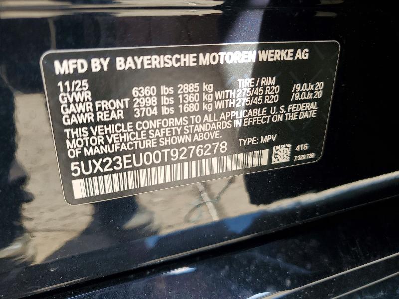 2026 Bmw X5 მანქანა იყიდება აუქციონზე, vin: 5UX23EU00T9276278, აუქციონის ნომერი: 48649536
