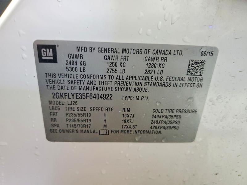 Продаж на аукціоні авто 2015 Gmc Terrain, vin: 2GKFLYE35F6404922, номер лоту: 51039686