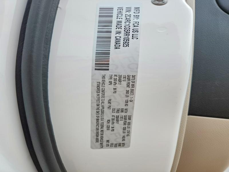 51438426 :رقم المزاد ، 2C4RC1CG5RR105925 vin ، 2024 Chrysler Voyager مزاد بيع