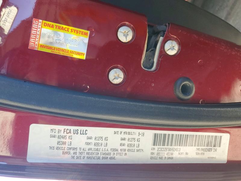 48490156 :رقم المزاد ، 2C3CDZBT6KH524513 vin ، 2019 Dodge Challenger مزاد بيع