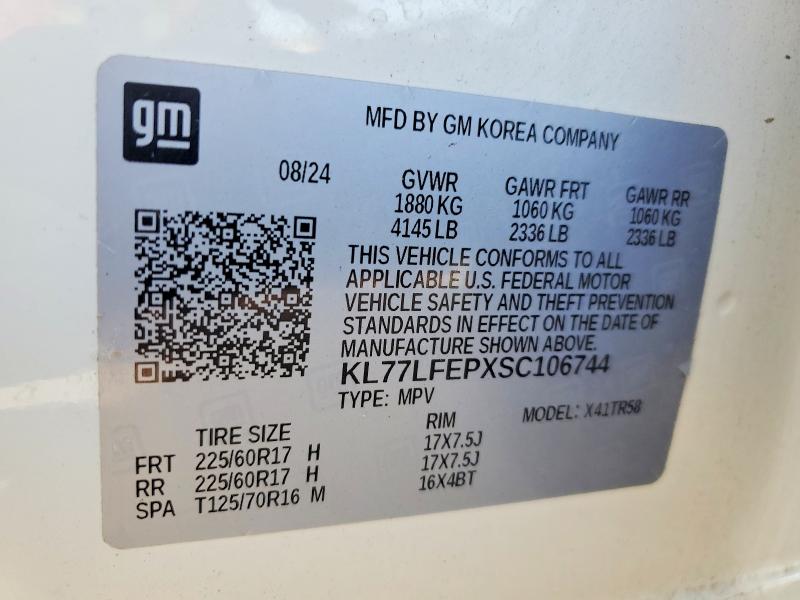 Продажа на аукционе авто 2025 Chevrolet Trax, vin: KL77LFEPXSC106744, номер лота: 49963676