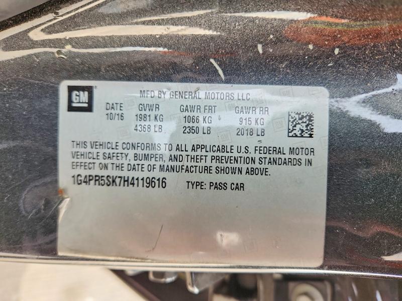 Aukcja sprzedaży 2017 Buick Verano, vin: 1G4PR5SK7H4119616, numer aukcji: 50695186