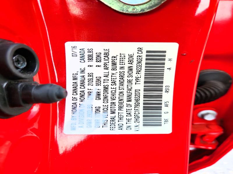 Продажа на аукционе авто 2016 Honda Civic, vin: 2HGFC1F79GH652070, номер лота: 48535556