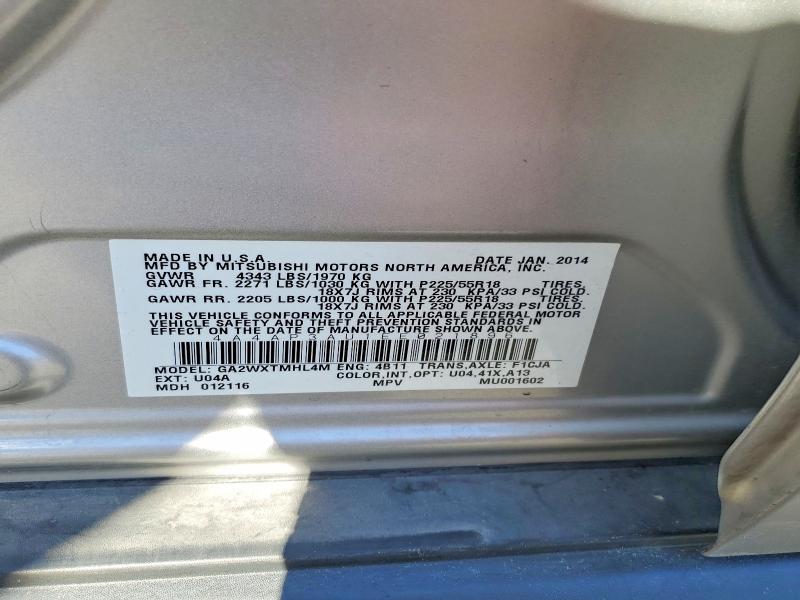 Продаж на аукціоні авто 2014 Mitsubishi Outlander Sport, vin: 4A4AP3AU1EE021896, номер лоту: 49330076