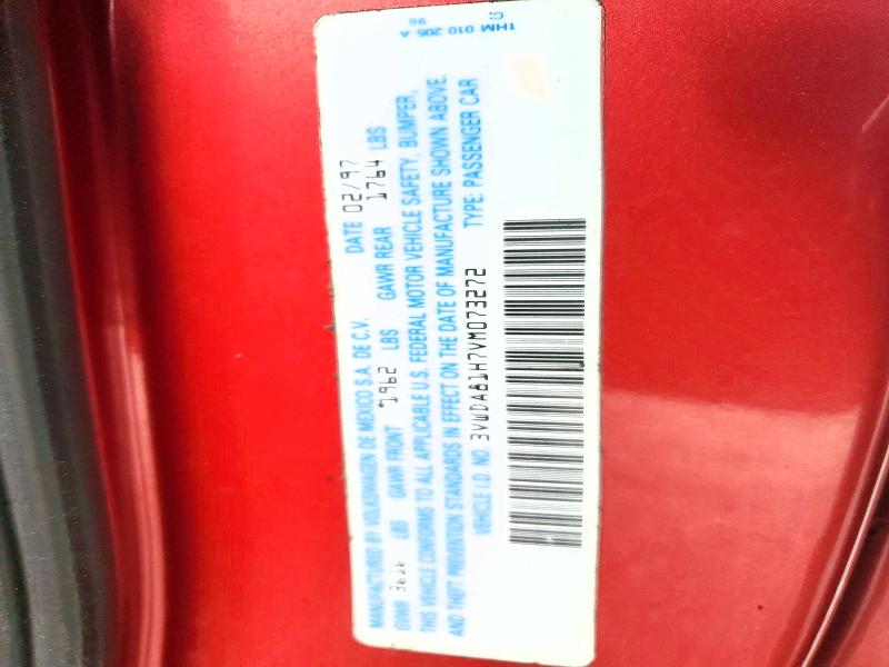 50673466 :رقم المزاد ، 3VWDA81H7VM073272 vin ، 1997 Volkswagen Gti مزاد بيع