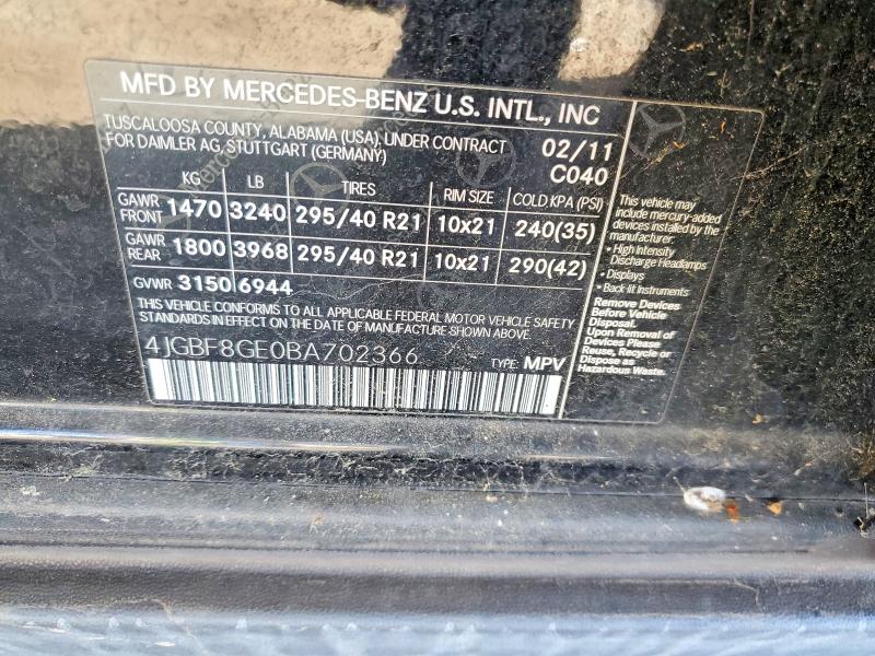 Продажа на аукционе авто 2011 Mercedes-benz Gl, vin: 4JGBF8GE0BA702366, номер лота: 48356086