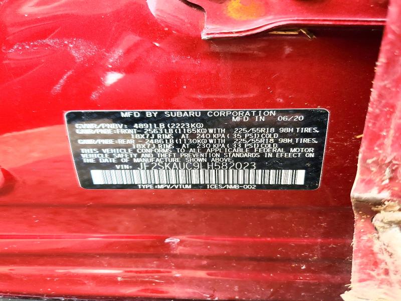 Продажа на аукционе авто 2020 Subaru Forester, vin: JF2SKAUC9LH582023, номер лота: 48569606