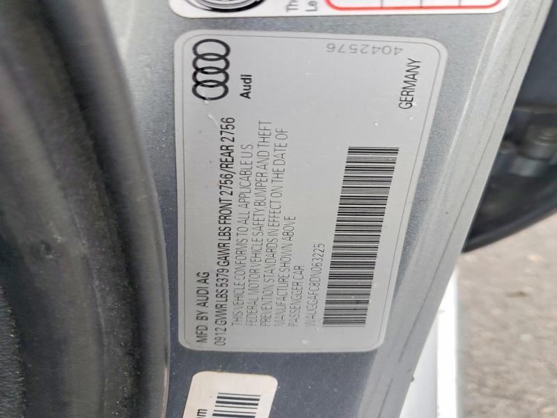 2013 Audi A6 მანქანა იყიდება აუქციონზე, vin: WAUGGAFC8DN063225, აუქციონის ნომერი: 47905486