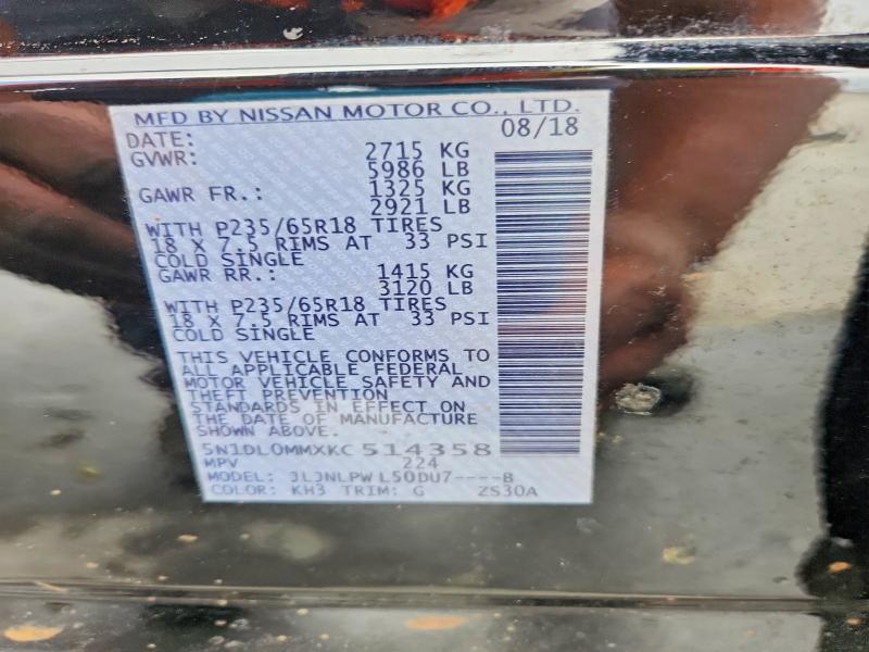 Продажа на аукционе авто 2019 Infiniti Qx60, vin: 5N1DL0MMXKC514358, номер лота: 48792676