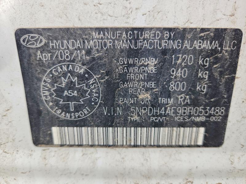 Продаж на аукціоні авто 2011 Hyundai Elantra, vin: 5NPDH4AE9BH053488, номер лоту: 51291526