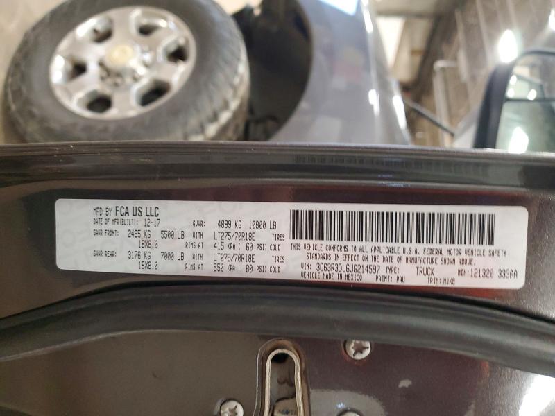 Продаж на аукціоні авто 2018 Ram 3500, vin: 3C63R3DJ6JG214597, номер лоту: 51259186