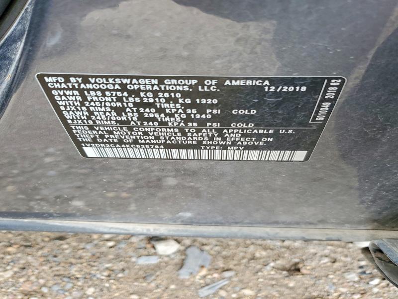 Aukcja sprzedaży 2019 Volkswagen Atlas, vin: 1V2DR2CA4KC525764, numer aukcji: 49511756