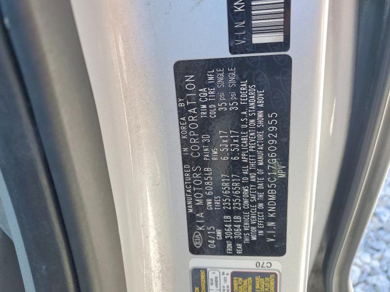 Aukcja sprzedaży 2016 Kia Sedona, vin: KNDMB5C17G6092955, numer aukcji: 49972726