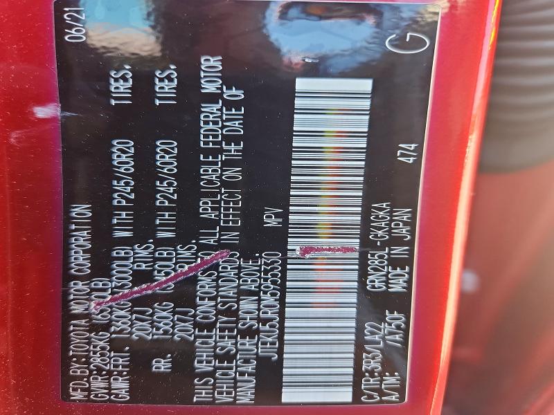 49034526 :رقم المزاد ، JTEKU5JR0M5955330 vin ، 2021 Toyota 4runner مزاد بيع