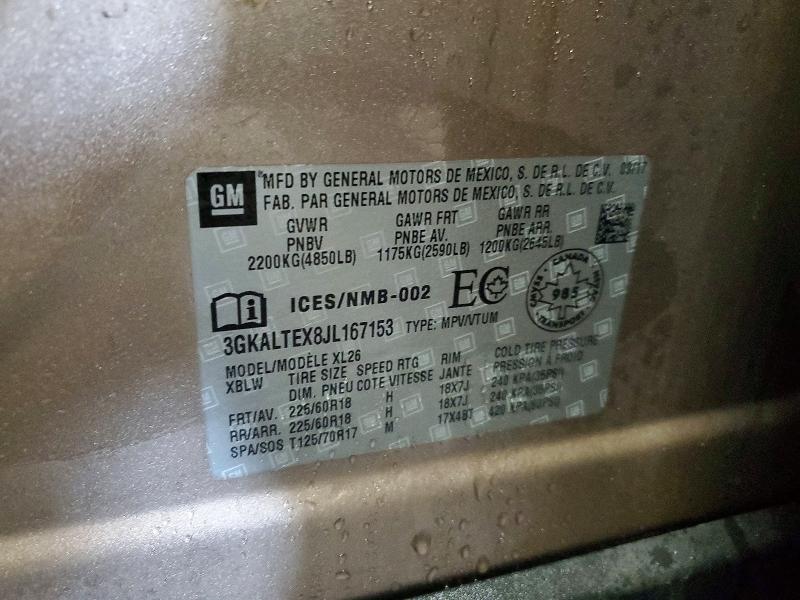 2018 Gmc Terrain მანქანა იყიდება აუქციონზე, vin: 3GKALTEX8JL167153, აუქციონის ნომერი: 47813706