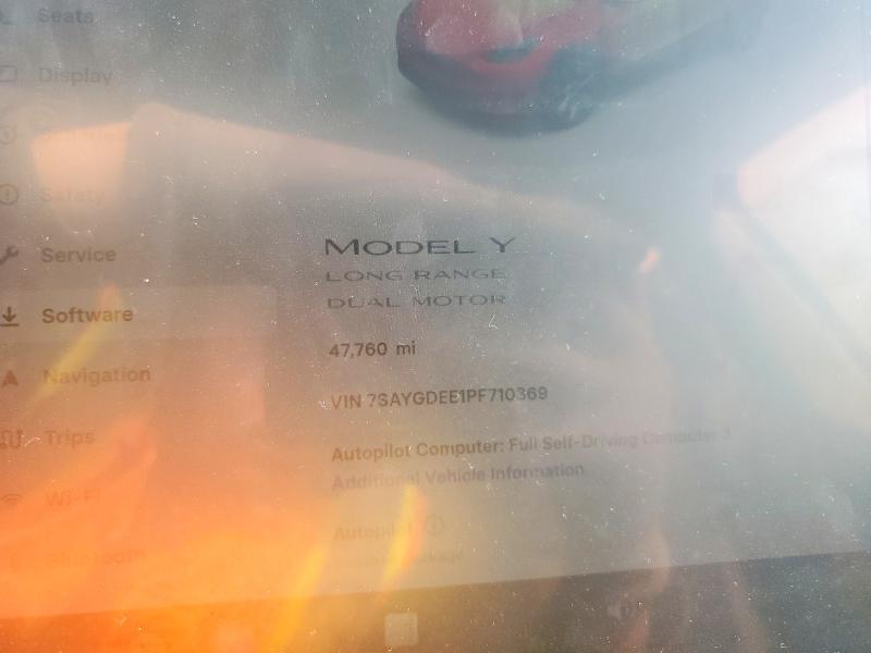 2023 Tesla Model Y მანქანა იყიდება აუქციონზე, vin: 7SAYGDEE1PF710369, აუქციონის ნომერი: 49045316