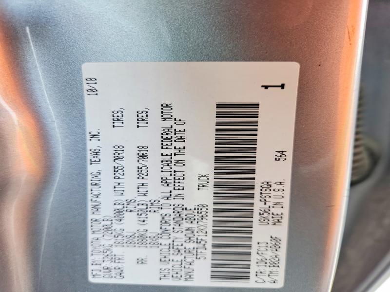 Продаж на аукціоні авто 2019 Toyota Tundra, vin: 5TFDW5F12KX796550, номер лоту: 51154276