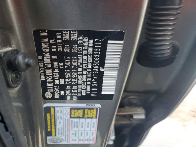 Продажа на аукционе авто 2013 Kia Sorento, vin: 5XYKT3A65DG325117, номер лота: 50779816