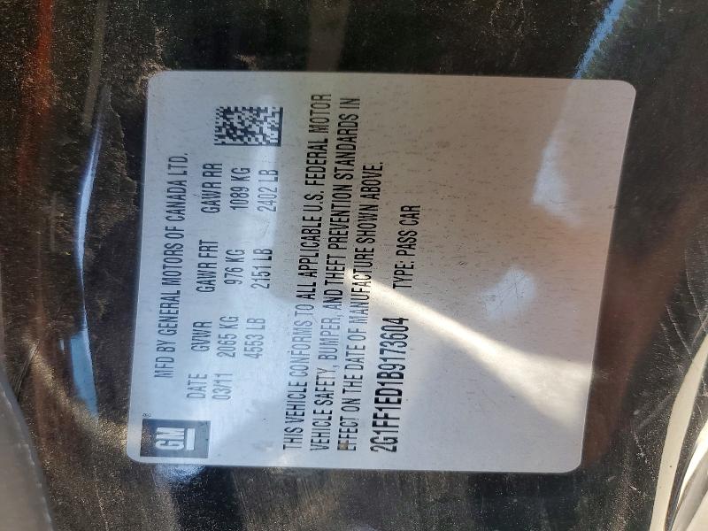 2011 Chevrolet Camaro მანქანა იყიდება აუქციონზე, vin: 2G1FF1ED1B9173604, აუქციონის ნომერი: 51584616