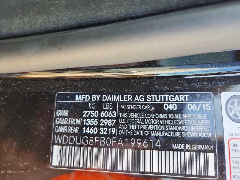 2015 Mercedes-benz S მანქანა იყიდება აუქციონზე, vin: WDDUG8FB0FA199614, აუქციონის ნომერი: 48994316