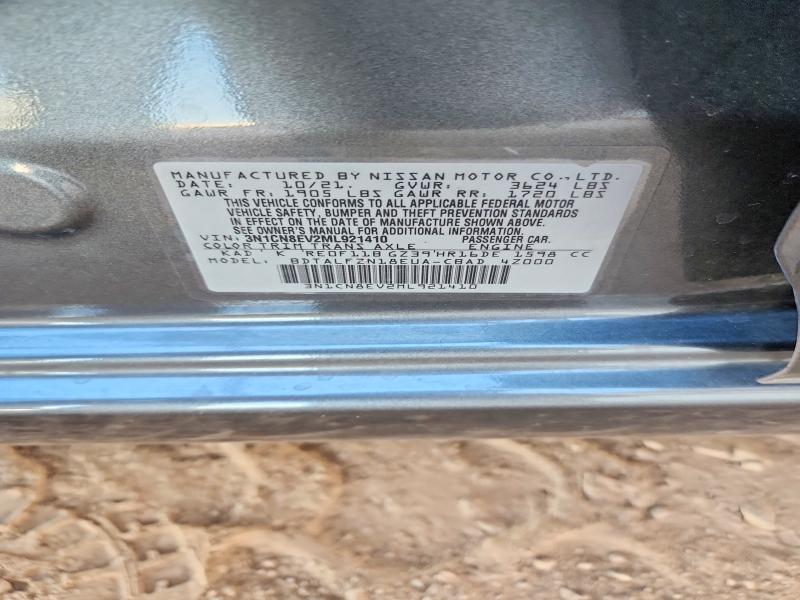 Продажа на аукционе авто 2021 Nissan Versa, vin: 3N1CN8EV2ML921410, номер лота: 51627116