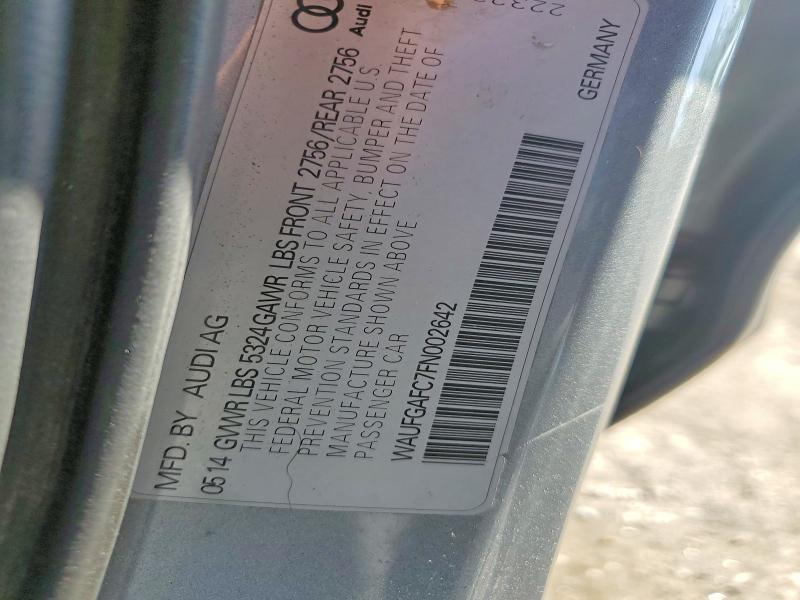 51019826 :رقم المزاد ، WAUFGAFC7FN002642 vin ، 2015 Audi A6 مزاد بيع