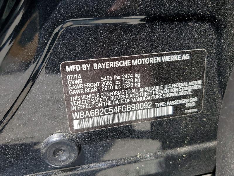 Aukcja sprzedaży 2015 Bmw 650, vin: WBA6B2C54FGB99092, numer aukcji: 49471936