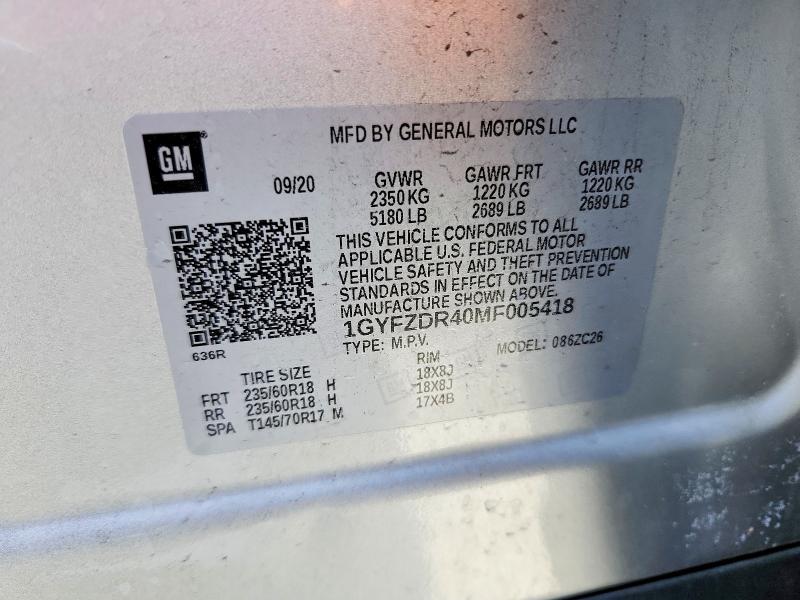 Продажа на аукционе авто 2021 Cadillac Xt4, vin: 1GYFZDR40MF005418, номер лота: 51269956