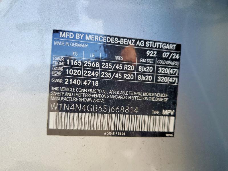 Продажа на аукционе авто 2025 Mercedes-benz Gla, vin: W1N4N4GB6SJ668814, номер лота: 48191046
