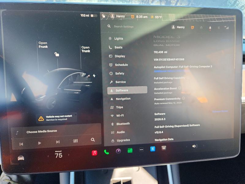 Продажа на аукционе авто 2019 Tesla Model 3, vin: 5YJ3E1EB4KF451368, номер лота: 50878756