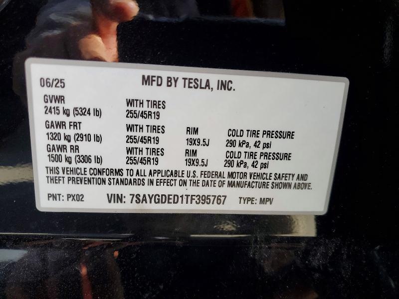 Aukcja sprzedaży 2026 Tesla Model Y, vin: 7SAYGDED1TF395767, numer aukcji: 50975936