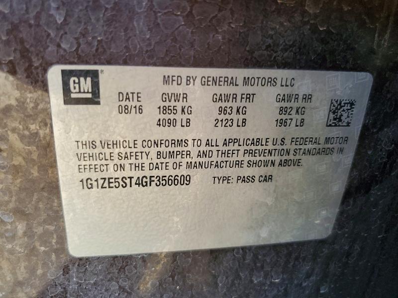 2016 Chevrolet Malibu მანქანა იყიდება აუქციონზე, vin: 1G1ZE5ST4GF356609, აუქციონის ნომერი: 50675876