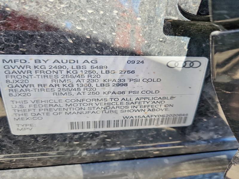 50589106 :رقم المزاد ، WA15AAFY0S2020644 vin ، 2025 Audi Q5 مزاد بيع