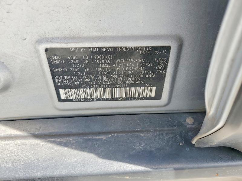 Продаж на аукціоні авто 2013 Subaru Outback, vin: 4S4BRCKC7D3289188, номер лоту: 49328376