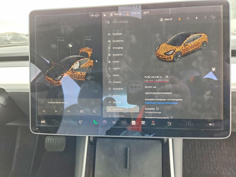 Aukcja sprzedaży 2018 Tesla Model 3, vin: 5YJ3E1EBXJF085527, numer aukcji: 49942726